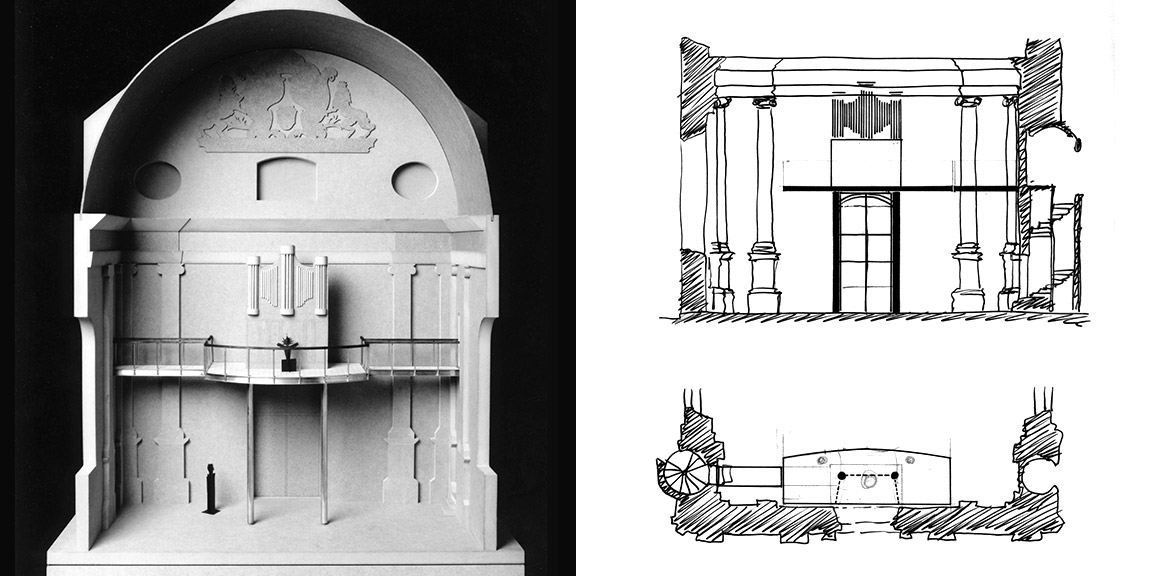 Orgelempore, Entwurf für die Ursulinenkirche, Köln